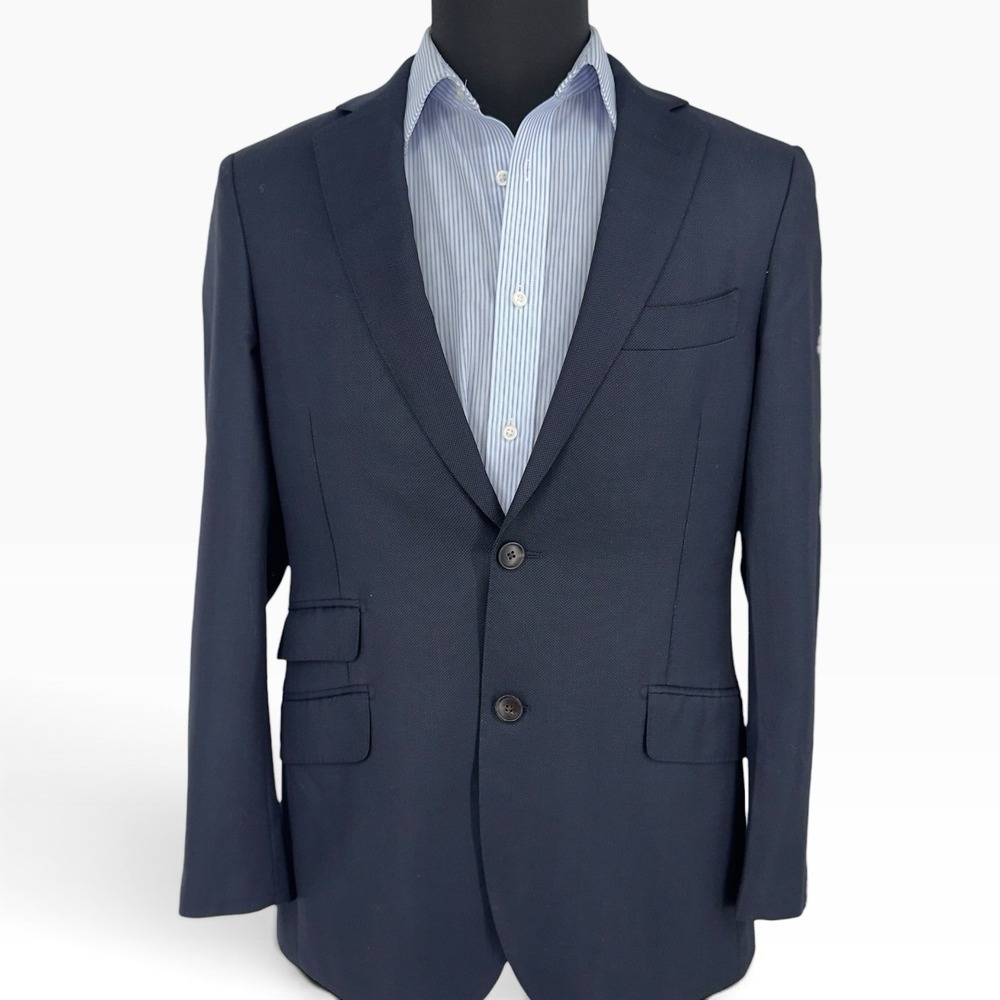 SUITSUPPLY Sienna Suit Jacket Blazer 36S Navy Blue Vitale Barberis Canonico Wool